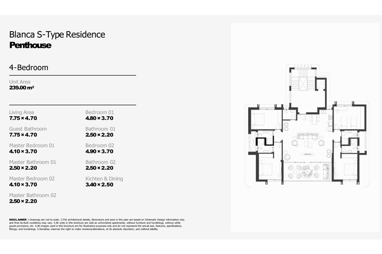 4 BR Penthouse with Sea view in Blanca - 4